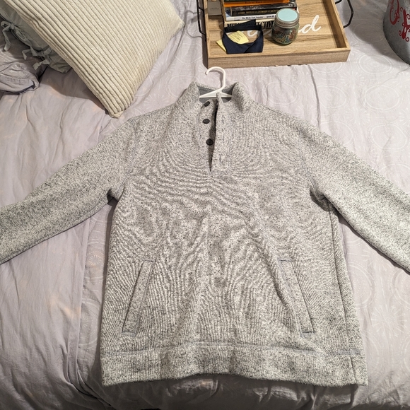 Quarter button banana Republic pullover stone gray - Picture 3 of 3